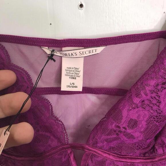 Victoria Secret Top Womens Large Lingerie Babydoll Teddy Sheer Sexy New - Picture 4 of 9